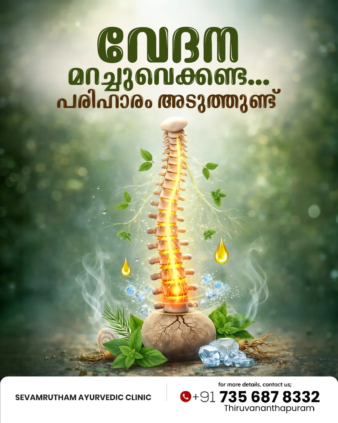 Sevamrutham Ayurvedic Clinic Spine – Ad Touch creative work